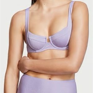 NWT VS high waisted bathing suit bottoms in lavender size medium.